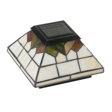 Classy Caps Classy Caps WG322 STAINED GLASS WELLINGTON SOLAR POST CAP 5X5-4X4-3.5X3.5 - Stained Glass WG322